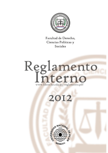 Reglamento Interno - Facultad de Derecho, Ciencias Políticas y