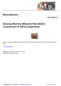 MJJCollectors Dancing Machine (Maquina Para Bailar) Commercial