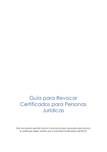 Guía de Revocación de un Certificado Digital