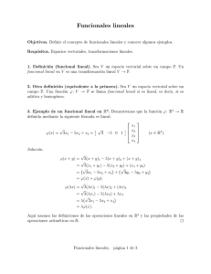 Funcionales lineales - Apuntes y ejercicios de matemáticas, Egor