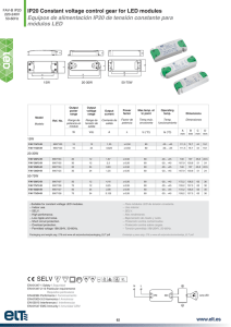 IP20 Constant voltage control gear for LED modules Equipos de