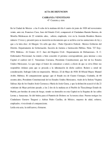 ACTA DE DEFUNCION CARRANZA VENUSTIANO 47 Cuarenta y