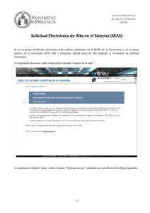 Solicitud Electrónica de Alta en el Sistema (SEAS)