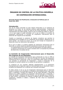 órganos de control de la política española de cooperación