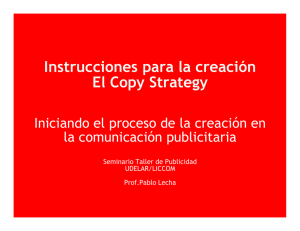 Instrucciones para la creación El Copy Strategy