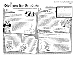 Recıpes for Success - Chesney Elementary School