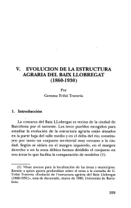 v. evolucion de la estructura agraria del baix llobregat (1860