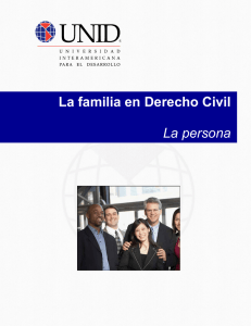 La familia en Derecho Civil La persona - Mi Materia en Línea