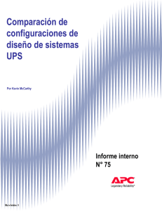 Comparación de configuraciones de diseño de sistemas UPS