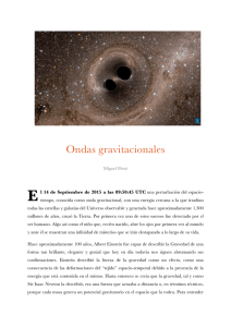 Ondas gravitacionales por Miguel Peiró