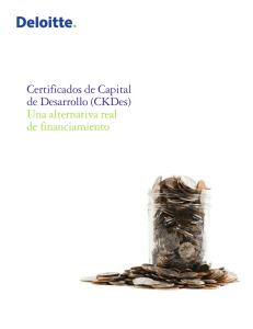 Certificados de Capital de Desarrollo (CKDes) Una