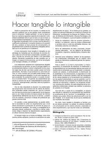 Hacer tangible lo intangible