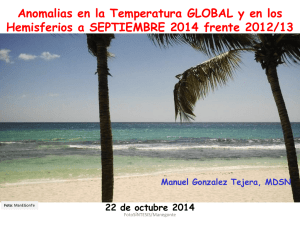 Anomalias en la Temperatura GLOBAL y en los Hemisferios a