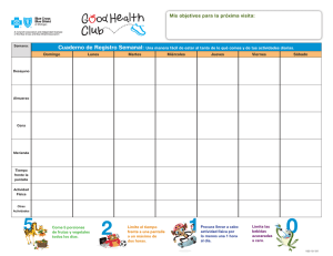 Good Health Club: Weekly Journal (younger than 10 years, Spanish)