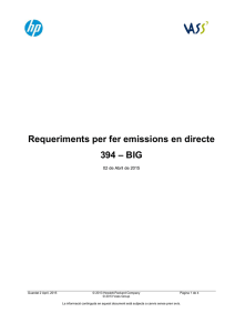 Requeriments emissions en directe