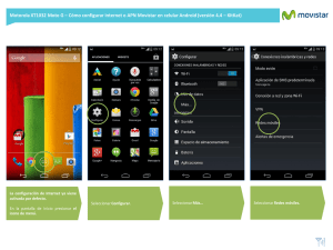 Motorola XT1032 Moto G - Configurar Internet en celular Android