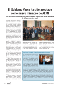 El Gobierno Vasco ha sido aceptado como nuevo miembro de AEMI
