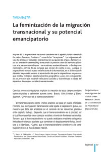 La feminización de la migración transnacional y su
