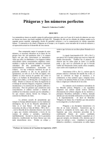 Pitágoras y los números perfectos - Ingeniería: Revista Académica