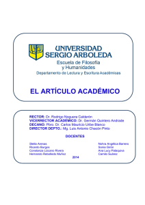 El Artículo Académico - Universidad Sergio Arboleda Bogotá