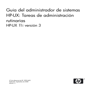 Guía del administrador de sistemas HP-UX