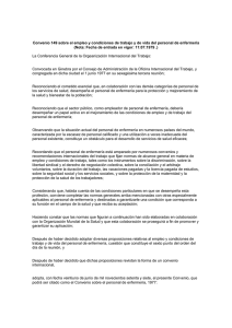 Convenio 149 sobre el empleo y condiciones de trabajo y de vida