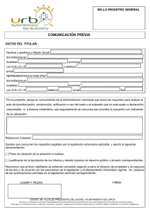 comunicación previa - Ayuntamiento de Lorca