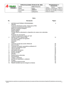 ESPECIFICACIONES TÉCNICAS DEL BIEN Cliente PEMEX