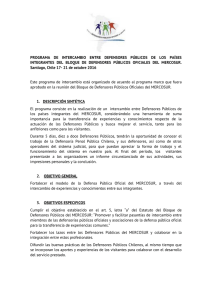 PROGRAMA DE INTERCAMBIO ENTRE DEFENSORES PÚBLICOS