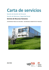 Carta de servicios - Universidad Pública de Navarra