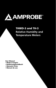 THWD-3 and TH-3 Relative Humidity and Temperature