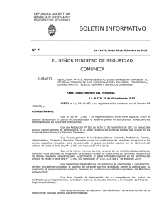 Nº 7 - Ministerio de Seguridad Provincia de Buenos Aires