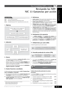 IV Revisando las NIIF: NIC 33 Ganancias por acción