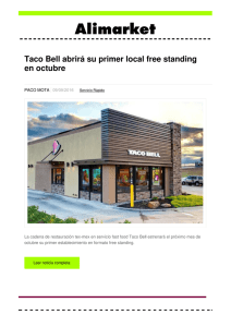 Taco Bell abrirá su primer local free standing en octubre