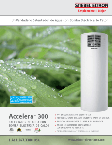 Accelera ® 300 Calentador de Agua con Bomba Eléctrica de Calor