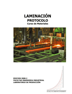 PROTOCOLO LAMINACION - Escuela Colombiana de Ingeniería