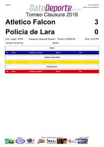 Atletico Falcon 3 Policia de Lara 0