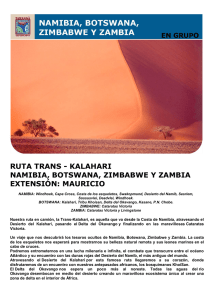 ruta trans - kalahari namibia, botswana, zimbabwe y