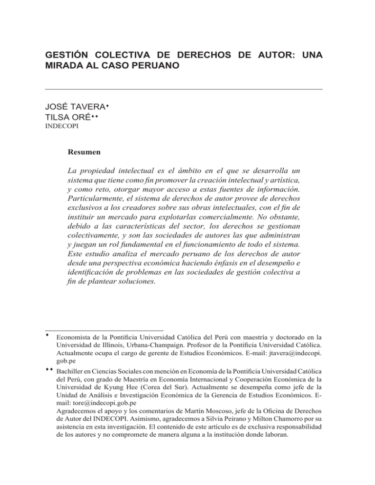 Gesti N Colectiva De Derechos De Autor Una Mirada Al