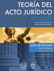 Teoría del Acto Jurídico - Facultad de Derecho