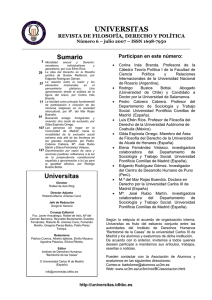 universitas - Revista de Filosofía, Derecho y Política