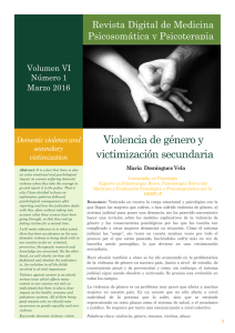 Violencia de género y victimización secundaria