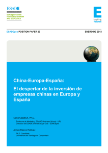 China-Europa-España: El despertar de la inversión de empresas