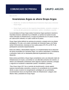 Inversiones Argos es ahora Grupo Argos