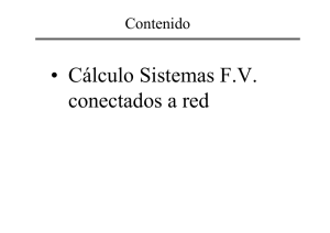 • Cálculo Sistemas F.V. conectados a red