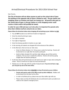 Arrival/Dismissal Procedures for 2013