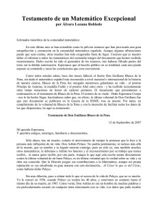 Testamento de un Matemático Excepcional - Álvaro Lozano