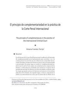 El principio de complementariedad en la práctica de la Corte Penal