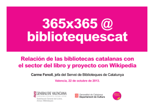Relación de las bibliotecas catalanas con el sector del libro y