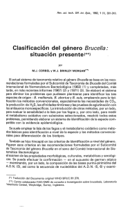 Clasificación del género Brucella: situación presente(**)